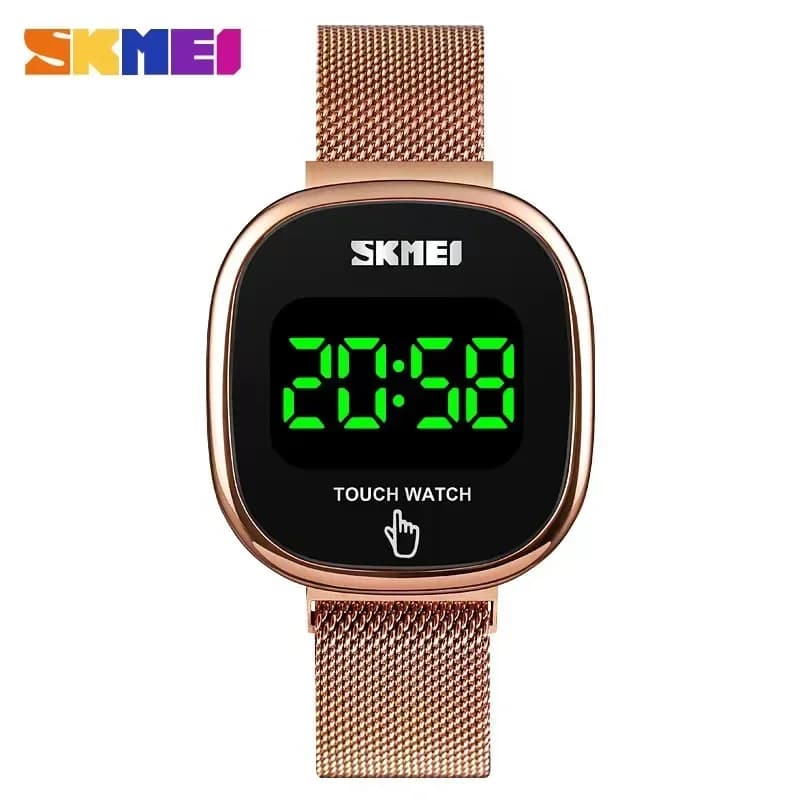 SKMEI 1589 Squart Dial creativo fibbia magnetica montre homme semplici orologi a LED per uomo donna impermeabile data orologio da polso digitale
