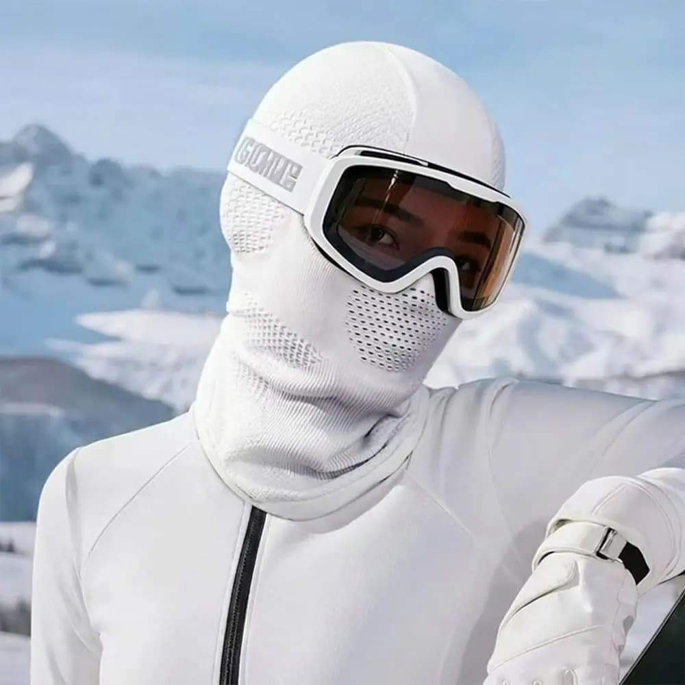 Maschera da Sci Trendy, Calda e Traspirante, Asciugatura Rapida, Sottocasco Elastico, Cappello Termico Antivento, Balaclava Integrale Unisex