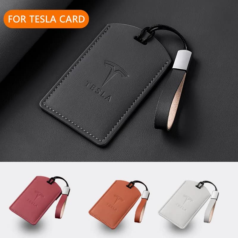 Nuova custodia protettiva in pelle per chiave auto con tecnologia NFC, compatibile con Tesla Model 3, Model Y, Juniper, S, X, accessori portachiavi.
