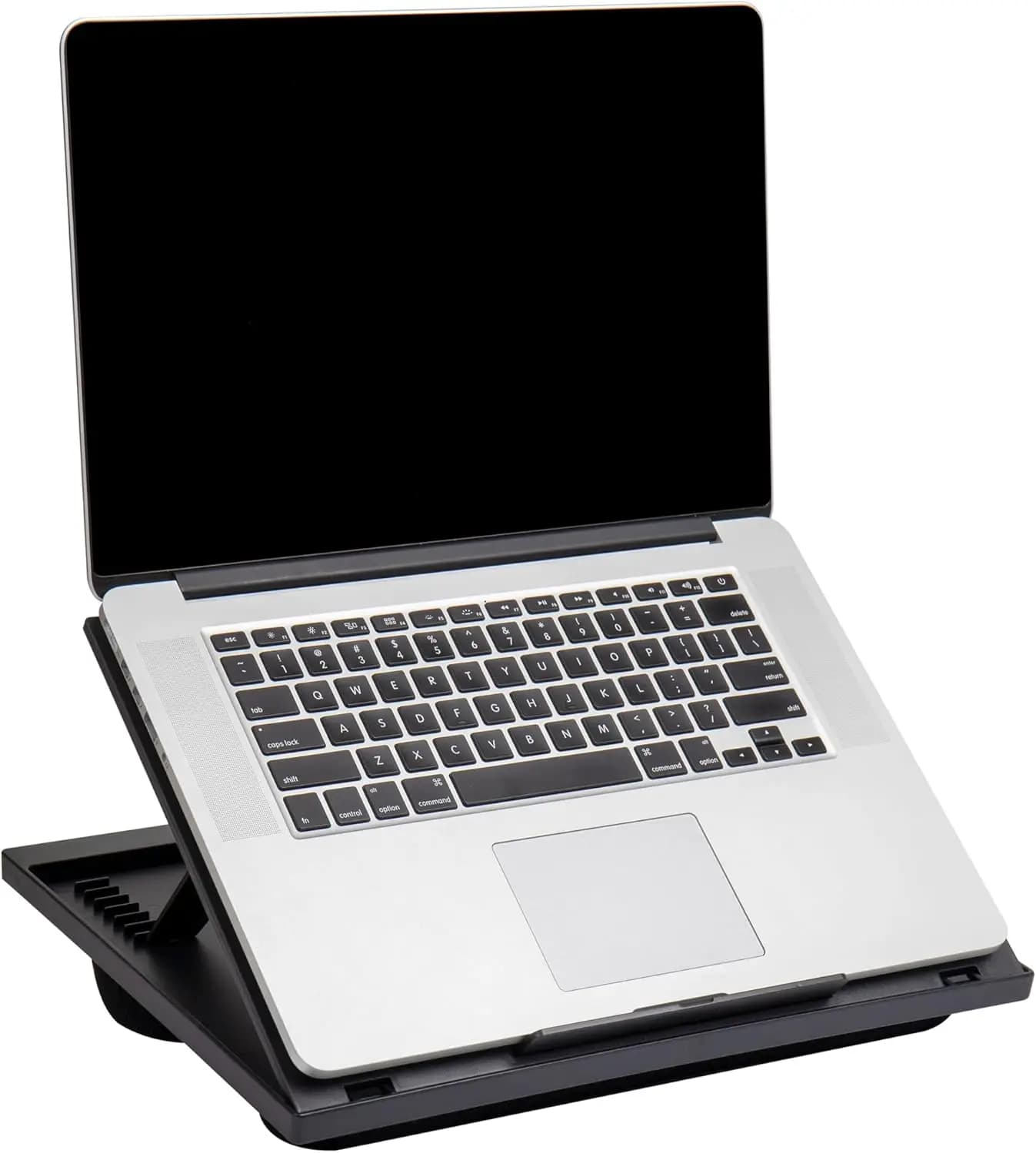 Supporto per laptop pieghevole con cuscino, scrivania portatile in plastica per dormitorio, nero 14,75"L x 11"W x 7,3"H