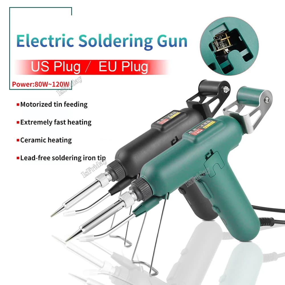 Saldatore elettrico da 80 W Riscaldamento interno tenuto in mano Invia automaticamente gli strumenti di riparazione della saldatura con pistola di stagno1