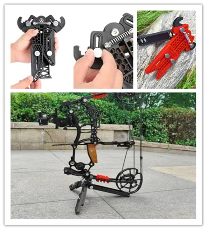 Supporto per calcio per arco regolabile Supporto per staffa di supporto a 3 gambe per supporto per arti per arco composto Accessorio per bersaglio da tiro con l'arco