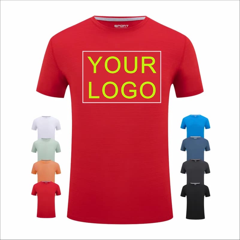 T-shirt manica corta girocollo personalizzata con LOGO Sport ad asciugatura rapida Corsa Top traspirante Stampa Abbigliamento ricamato