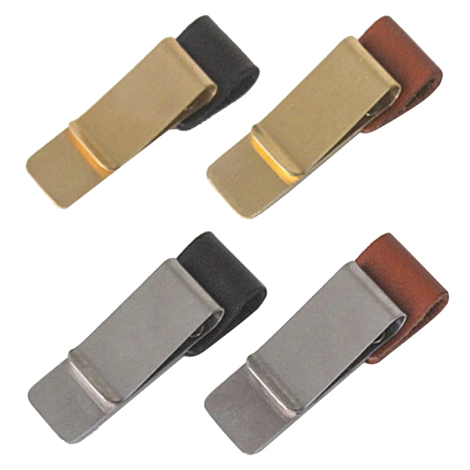4Pcs Sleek Stainless Steel Pen Clip Holder for Notebook Diary Journal Planner Sketchbook Pen Loop Pencil Bookmark