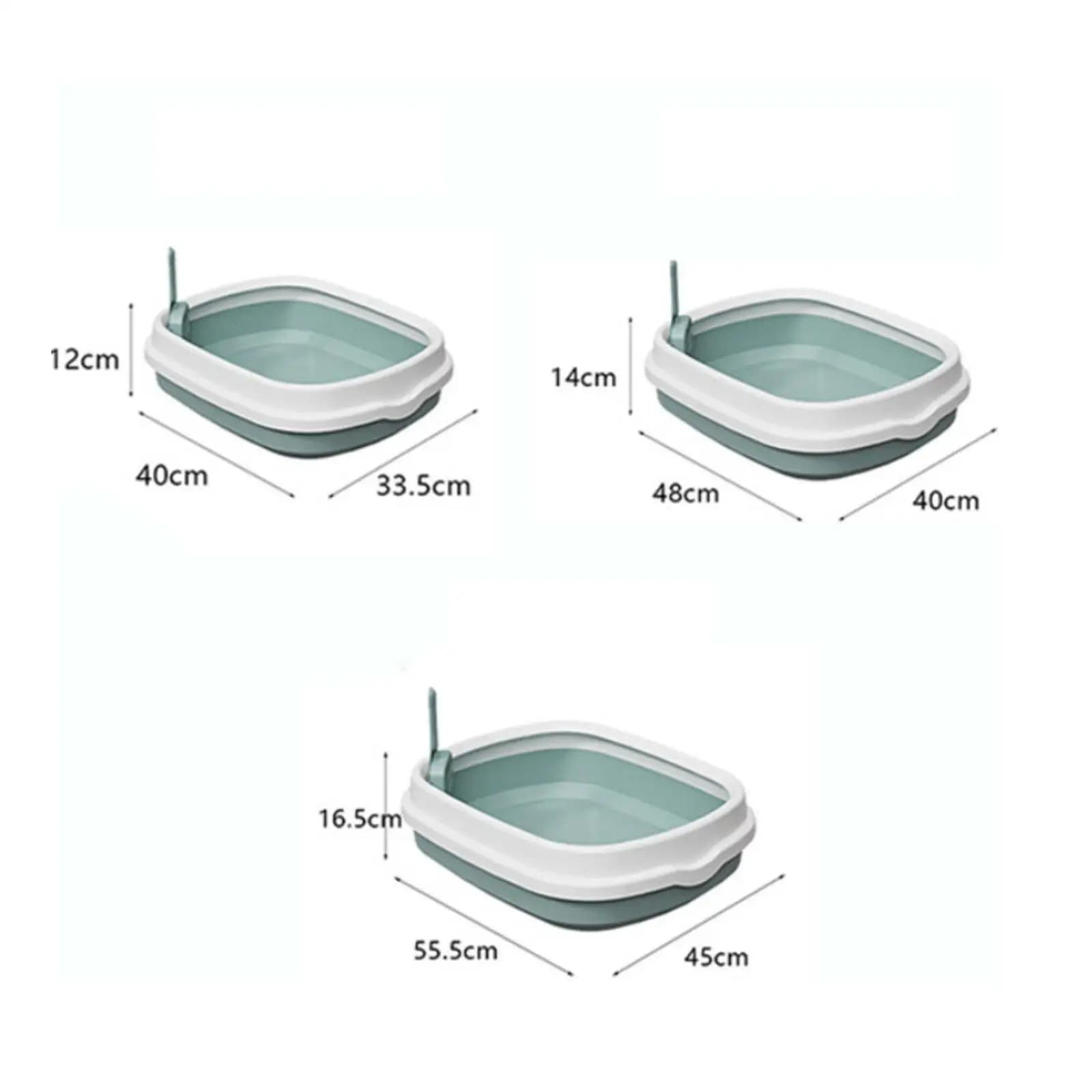 Extra Large Cat Litter Container Semi Enclosed Toilet Anti Splash for Indoor Cat Cage Enclosure Fit