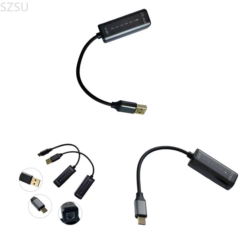 Cavo adattatore SZSU tipo C/USB a SPDIF ottico per sistemi e home theater