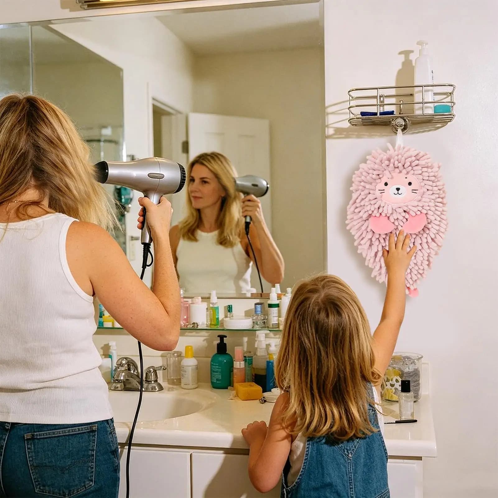 Bathroom Hand Towel Sea Lion Shape Absorbent Chenille Cute Rags Hand Towel Bathroom For Kitchen Countertop Home Shower Hotel Bar