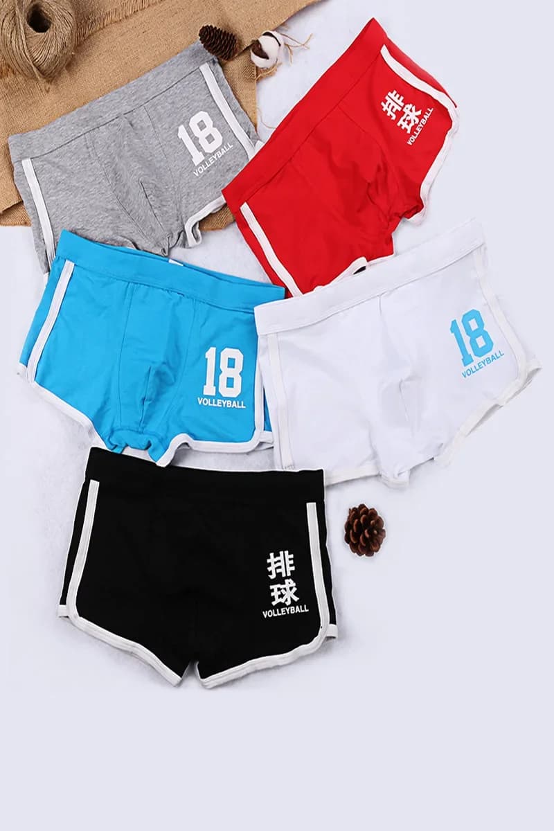 Intimo da uomo Boxer Slip in cotone Supporto scroto Traspirante Personalizzato Trendyy Pantaloncini giovanili Sport Boxer sottili