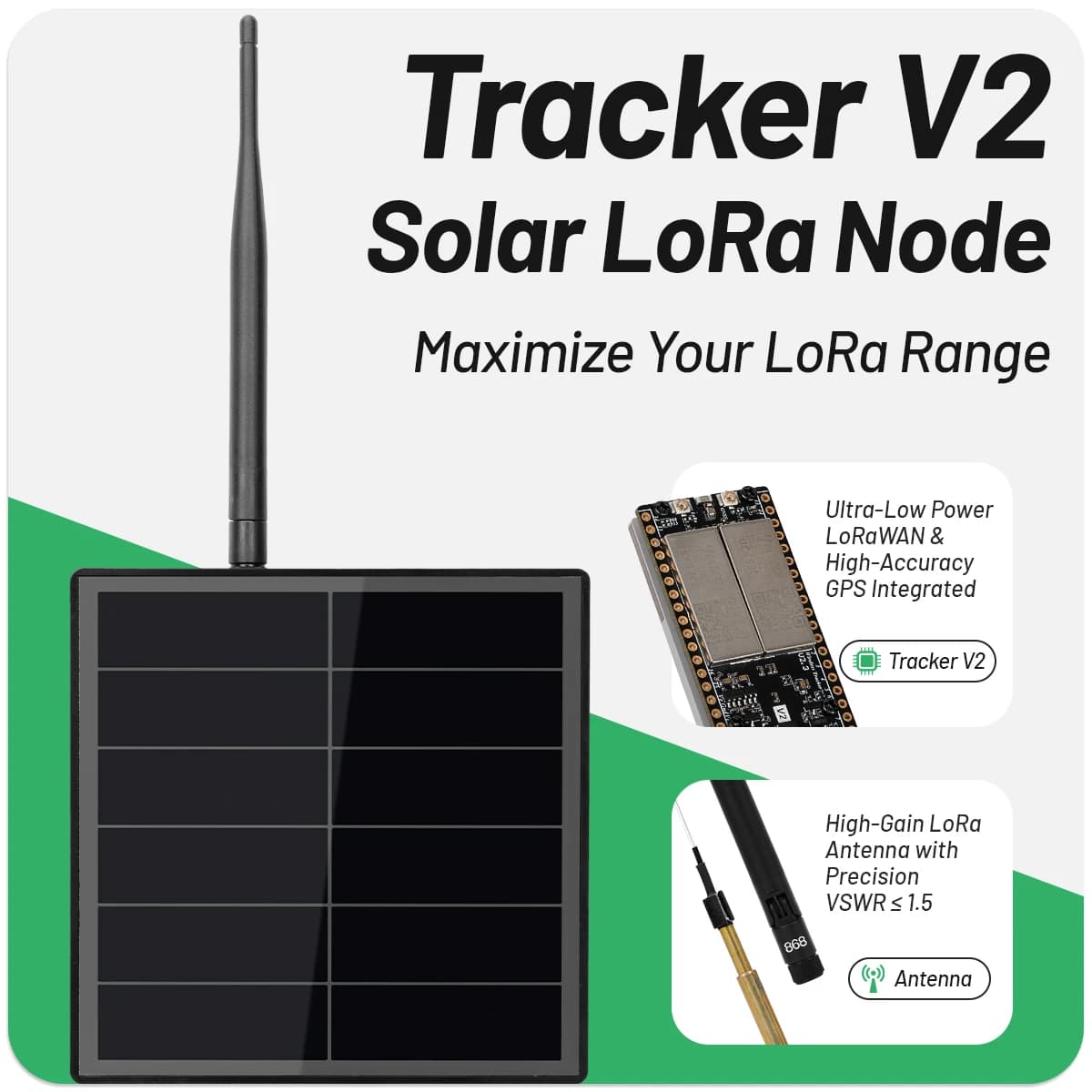 D5L-H5 Mesh Solar Node Repeater Built in Heltec Wireless Tracker V2 GPS ESP32 WiFi LoRa Support Meshcore/Meshtastic Solar LoRa