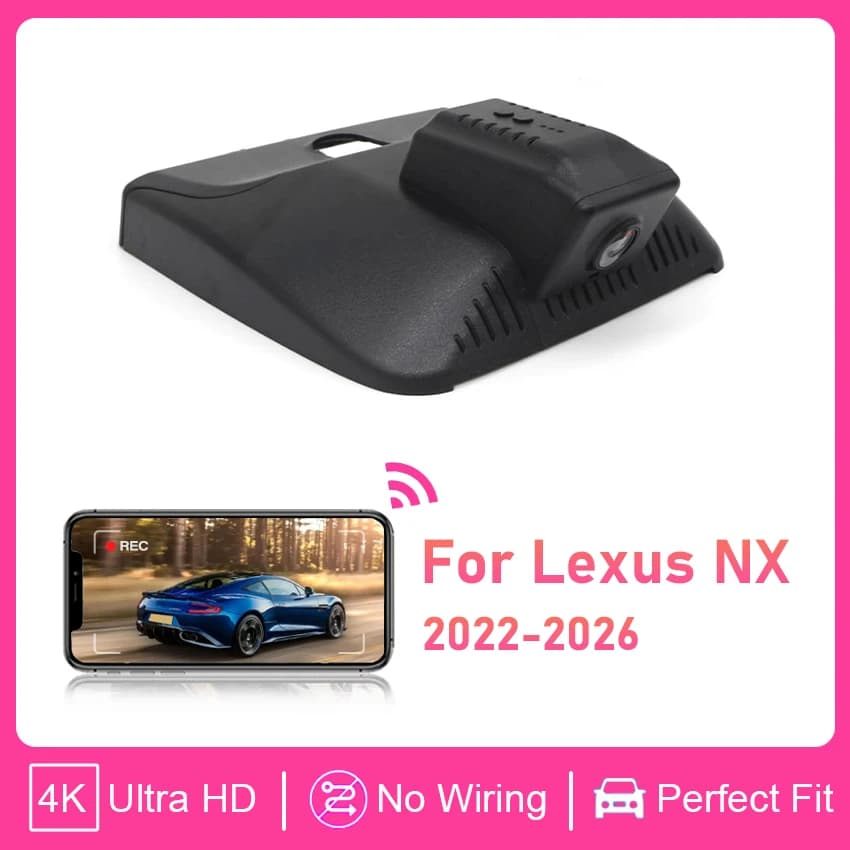 Dash Cam DVR 4K 2160P Full HD for Lexus NX AZ20 NX350 NX200 2022-2026, Front Cameras and Plug and Play Posters, Auto Accessories