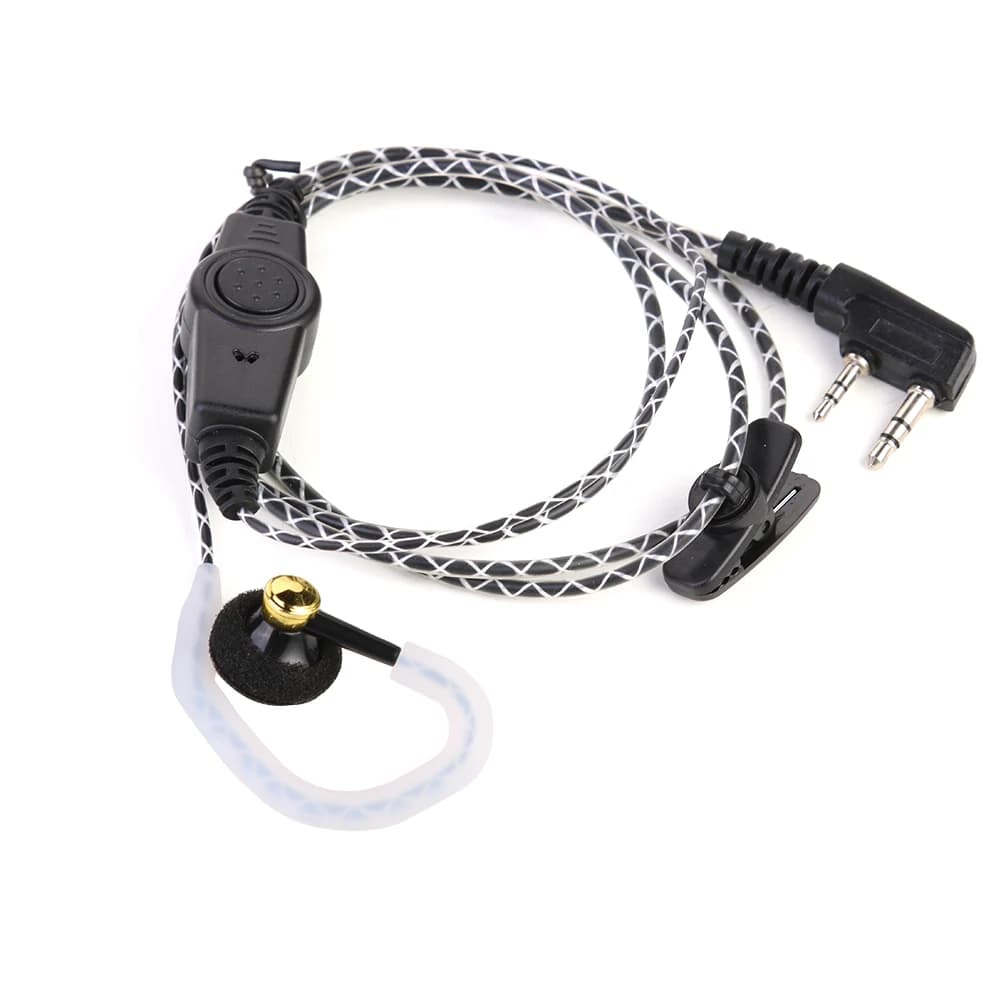 Auricolare rimovibile tipo K a 2 pin con microfono per Baofeng UV-5R Kenwood KPG