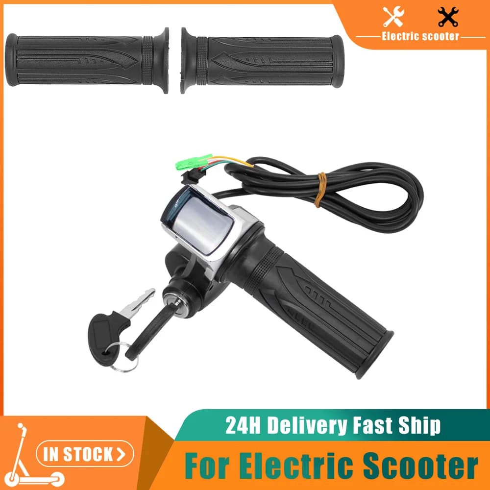 Manopola dell'acceleratore 36V/48V/60V con serratura a chiave Indicatore di alimentazione Manubrio di controllo della velocità per parte dell'acceleratore di accelerazione dello scooter elettrico