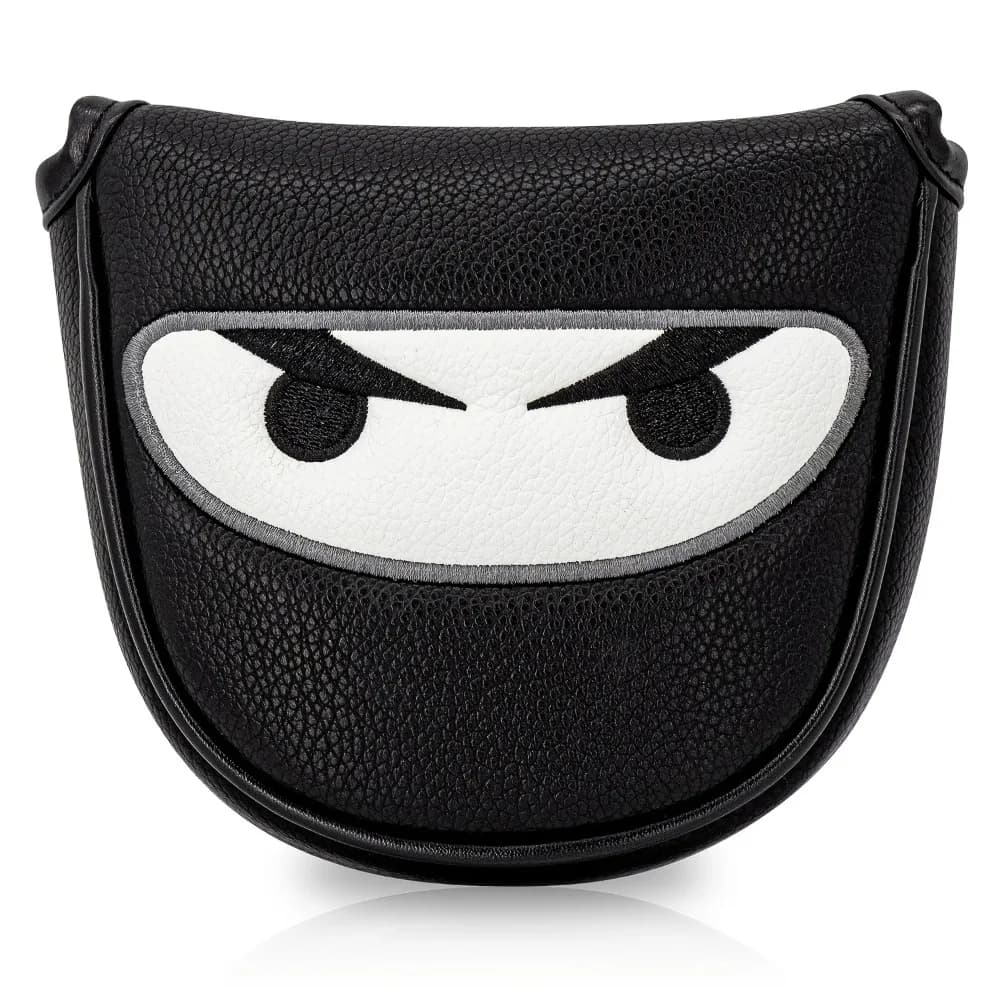 Copritesta da Golf in Stile Divertente con Design Eroe Mascherato, Copri Putter da Golf in PU con Ricamo Avanzato