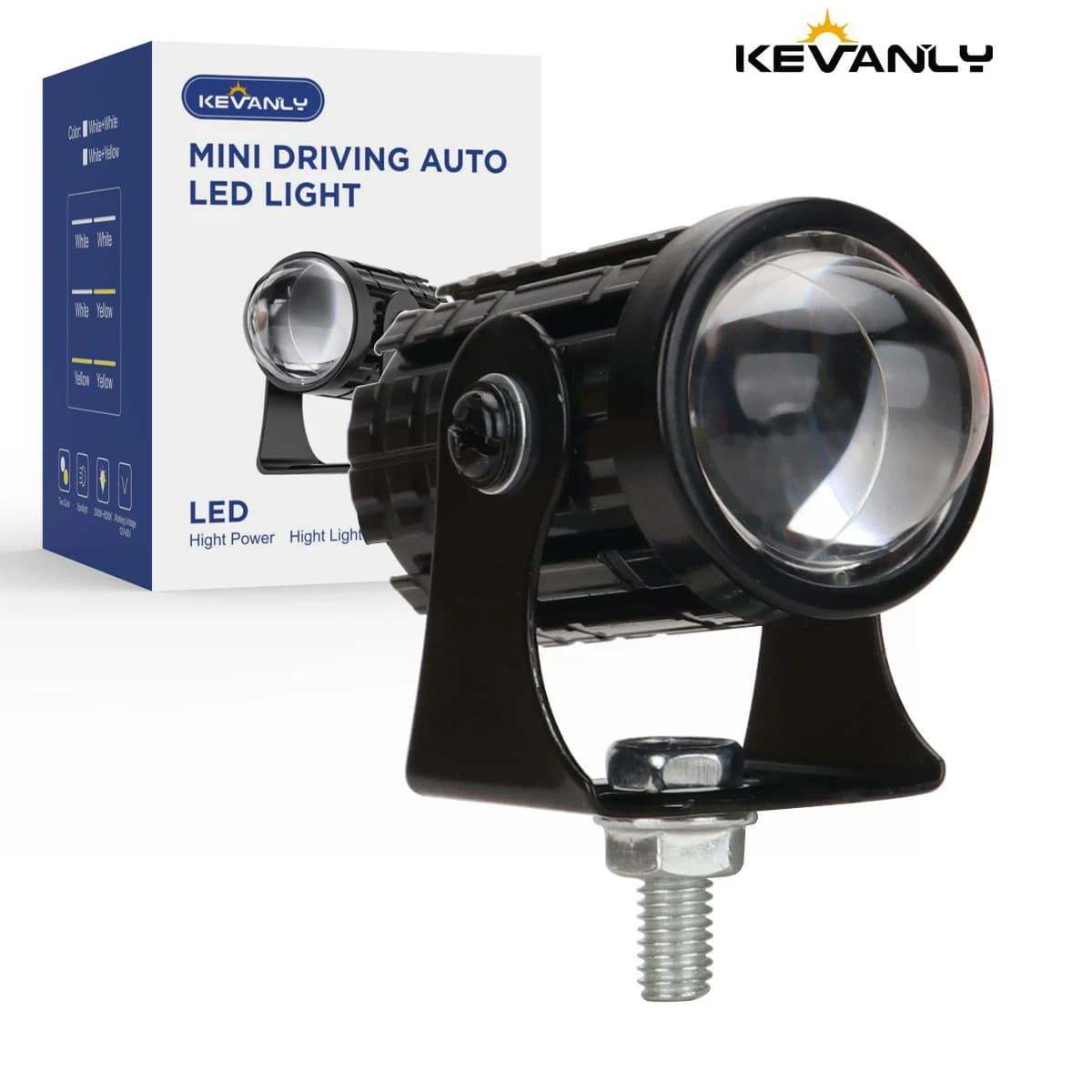 1 display faro MOTO Mini luce di guida fendinebbia proiettore LED lente faretto lampada MOTO ATV Scooter guida luce ausiliaria
