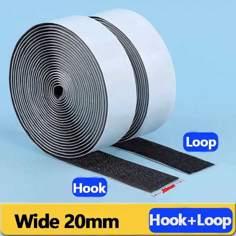 Nastro Adesivo in Nylon con Chiusura a Strappo, Forte e Autoadesivo, 1/3/5M, per Fai-da-Te e Artigianato, 20MM