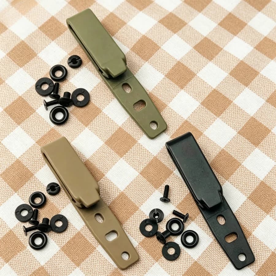 KYDEX IWB HOLSTER CLIPS Recessed Belt Clip, Outdoor D-Ring (Waist/Back) - Nylon Material, with Screw Tool Kit