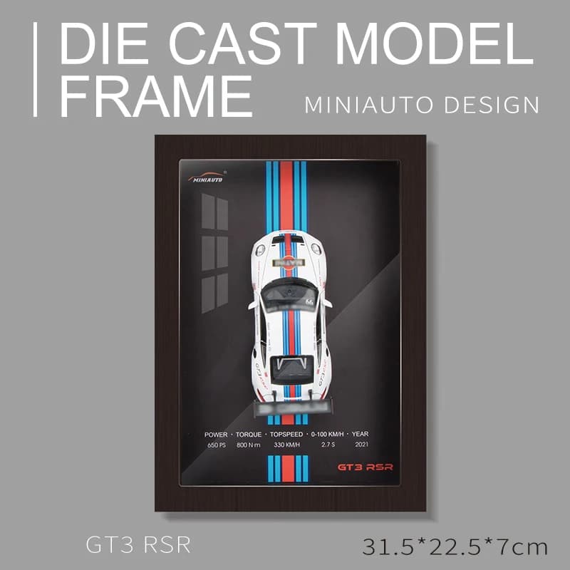 Sports Car 1:32Model 3D Photo Frame Alloy Metal Auto Simulation Racing Toy Hot Fast Furious Wheel Kid Gift Decoration Pull Back