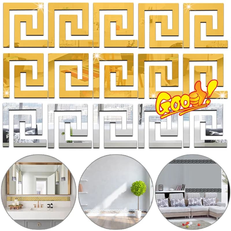 10 pezzi adesivo da parete con superficie a specchio artistico 3D adesivo da soffitto in acrilico decorazione fai da te adesivi per aerei decorazioni soggiorno Home Office