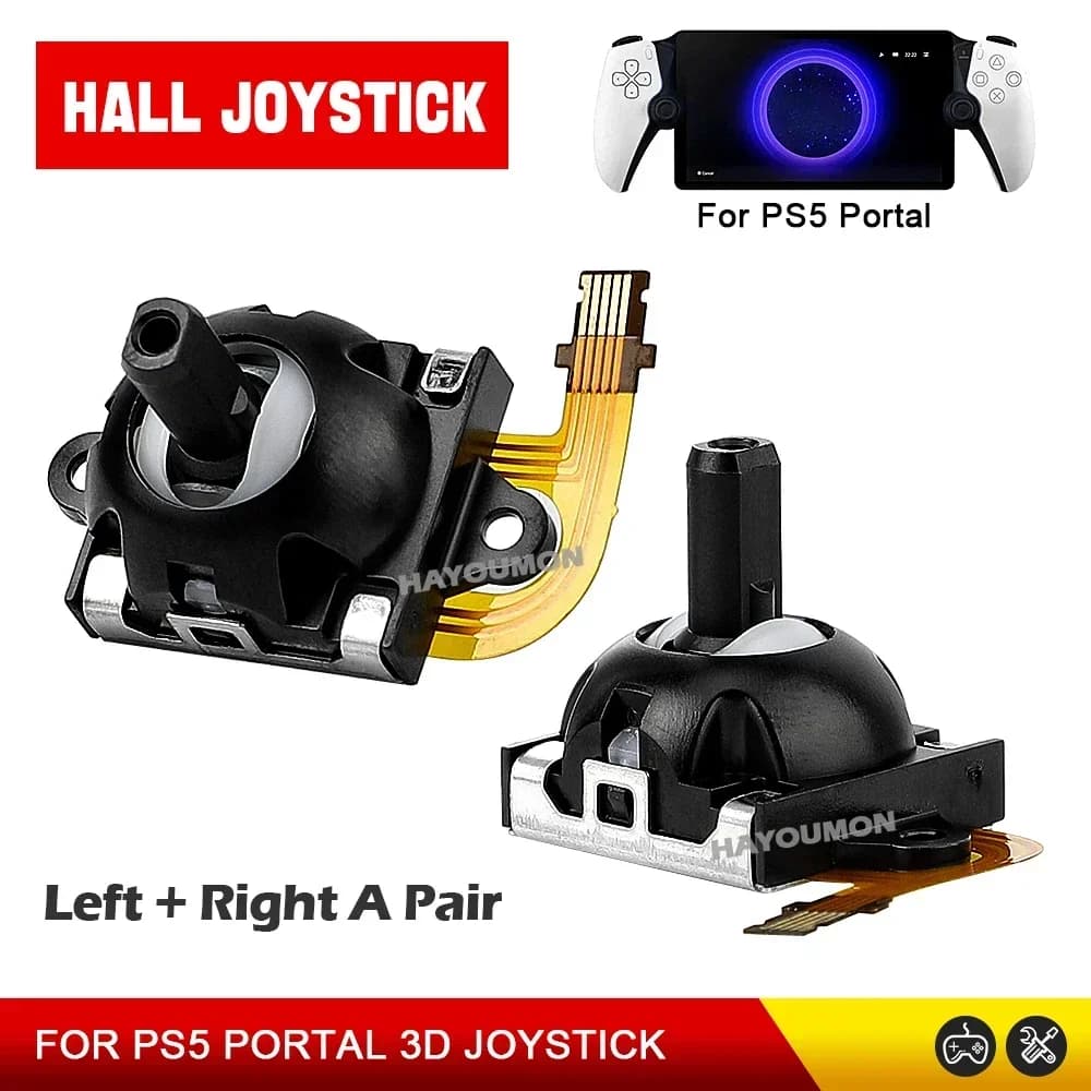 For PS Portal PS5 Portal Game Console Replacement Hall Effect Joystick Repairing 3D Analog Joystick Left Right Thumbstick