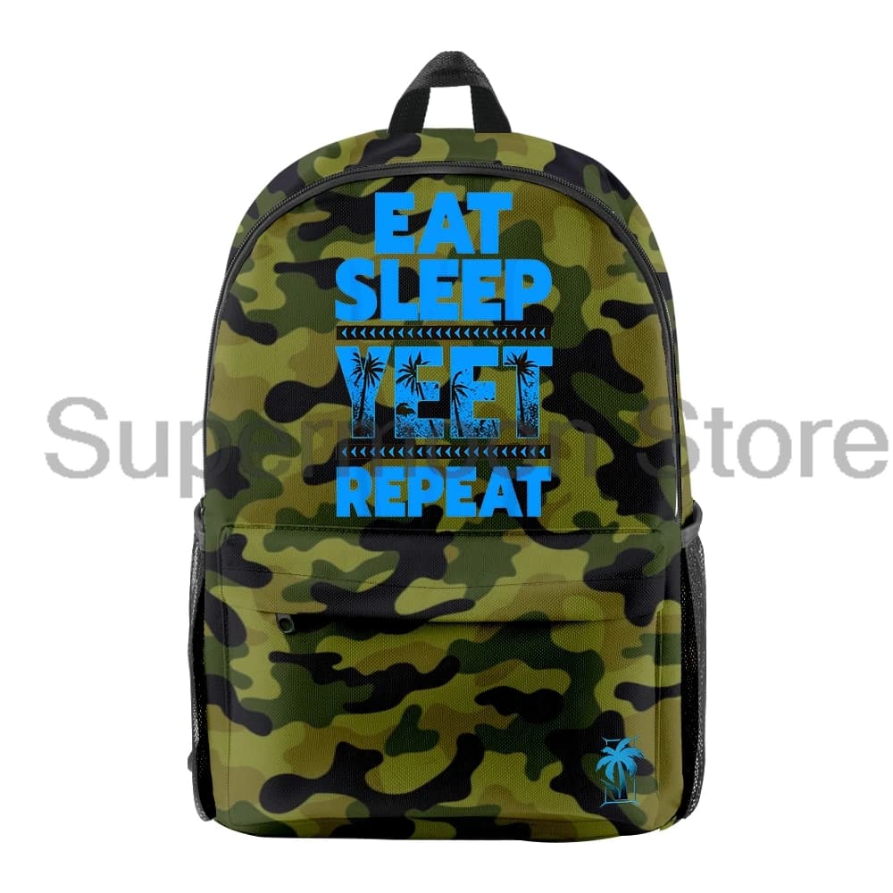 Jey Uso Eat Sleep Yeet Repeat Zaino Donna Uomo Zaino Borsa da viaggio unisex Packbag Zaino casual Borse da esterno alla moda