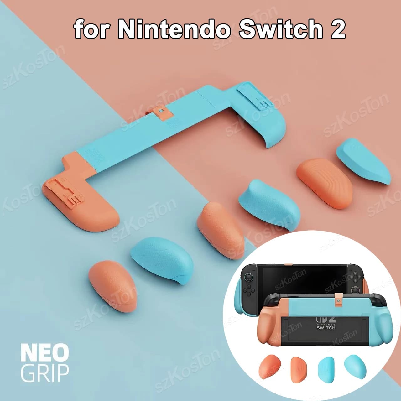 per Nintendo Switch 2 Custodia ergonomica con impugnatura con manici intercambiabili Custodia protettiva rigida per PC per accessori da gioco Switch2