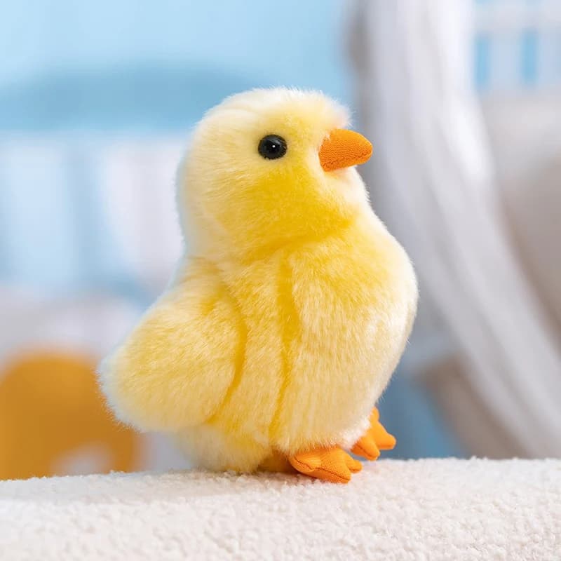 Peluche Realistico Carino, Mini Pulcino Giallo, Paperella, Giocattoli Imbottiti Kawaii, Piccolo Pollo, Paperella Bianca, Bambole Morbide