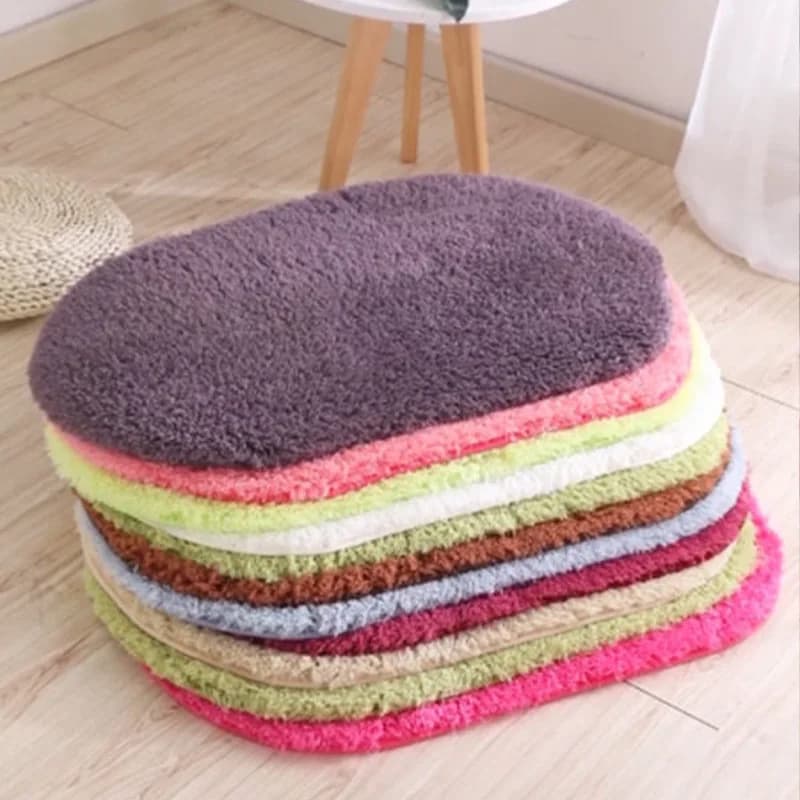 Tappetini da bagno morbidi con assorbimento d'acqua Tappeti da bagno antiscivolo Tappeto da bagno in memory foam Tappetini da porta per WC rettangolari in tinta unita