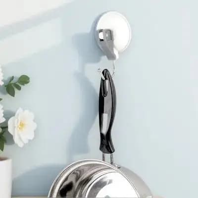 Set di 3 Ganci a Ventosa Industriali in ABS, Resistenti e Rimovibili, per Doccia, Cucina, Bagno, Appendiabiti da Parete per Borse, Cappelli, Asciugamani, Accappatoi