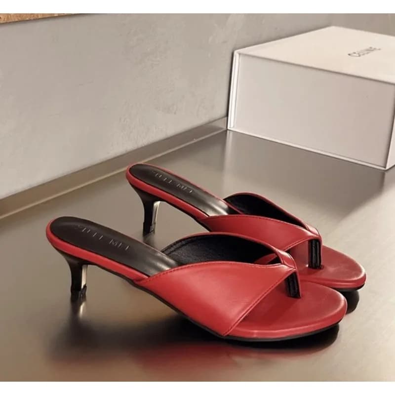 2026Summer Designer Women Clip Toe High Heel Slippers Fashion Dress Slide Ladies Outdoor Evening Party Sandalias