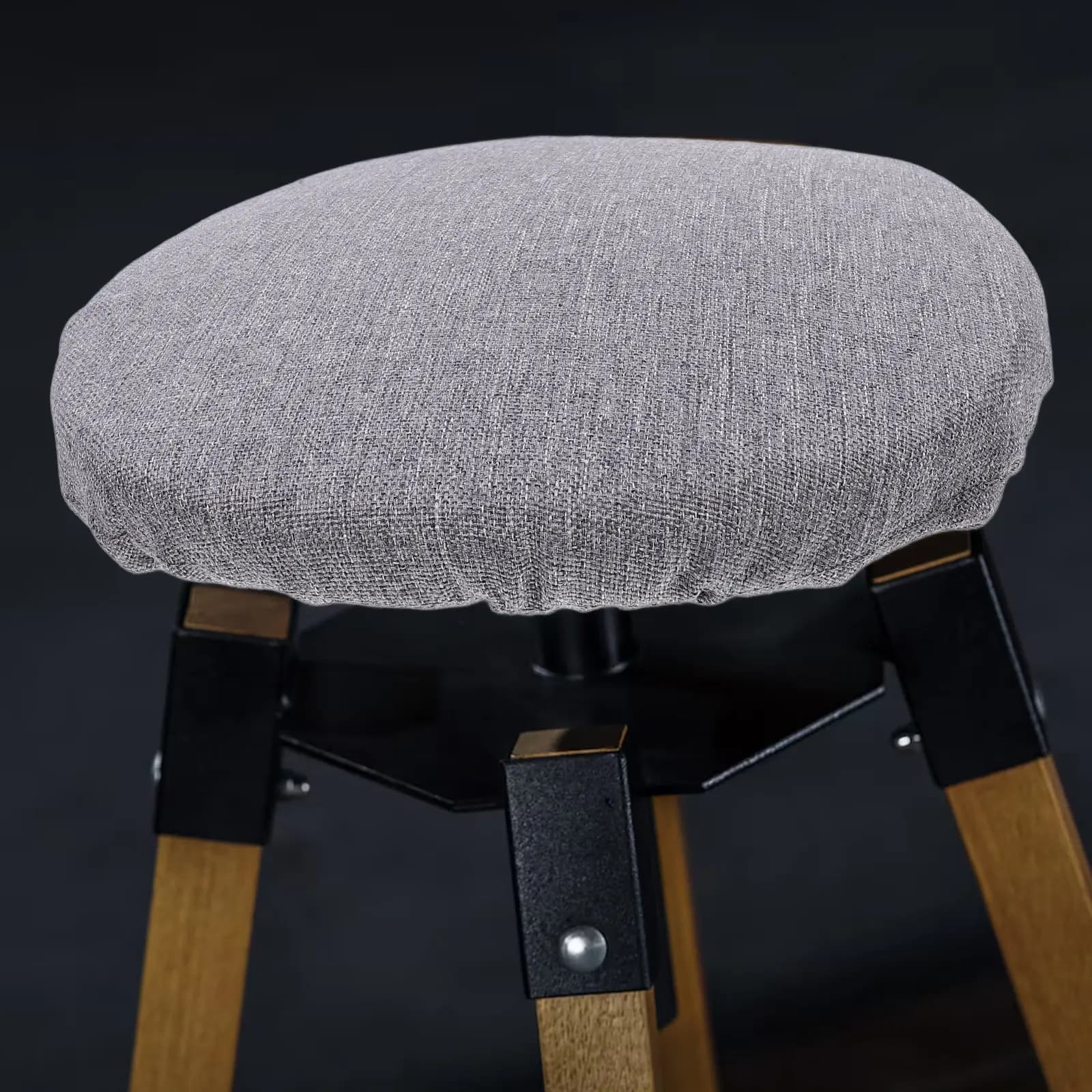 Foldable Stool Cushion, Portable, for Exterior, Oxford Fabric Linen Effect, Comfortable Camping Chair Bearing