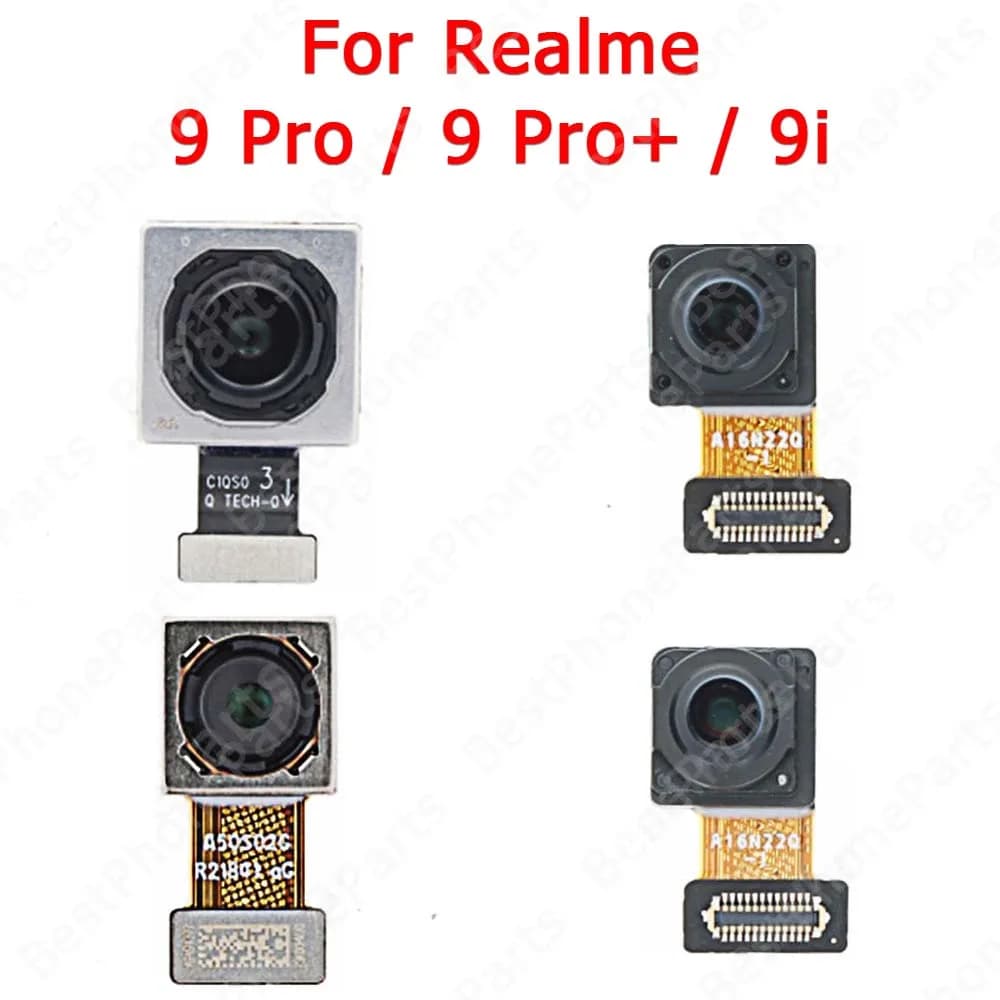 Selfie posteriore vista posteriore rivolto verso il modulo fotocamera grande per Realme 9 Pro + 9i 9Pro Plus fotocamera anteriore posteriore cavo flessibile pezzi di ricambio