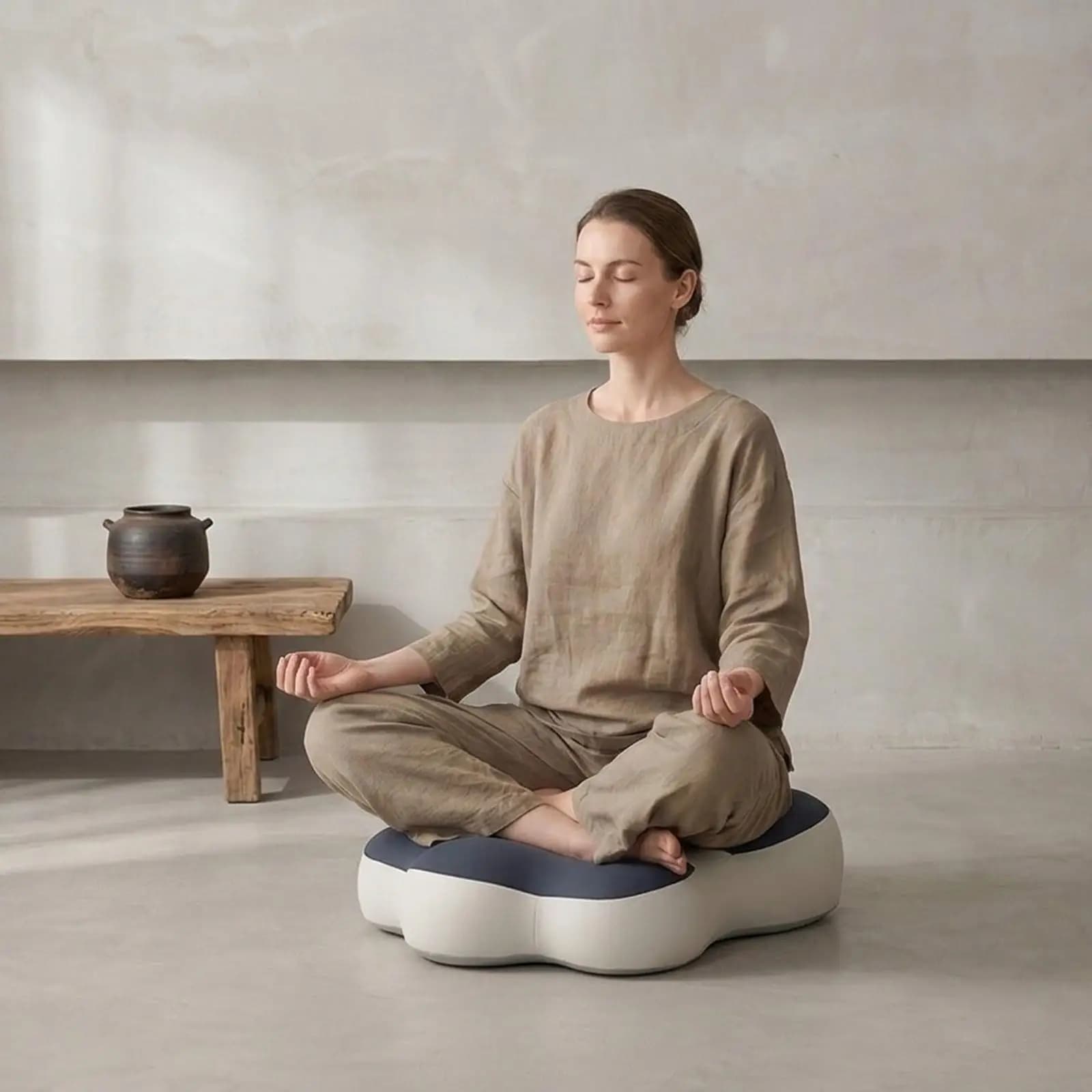 Meditation Cushion Memory Foam Ergonomic Sitting Pad Non Slip Breathable Floor Mat Washable Cover Yoga Accessories Creative Hip