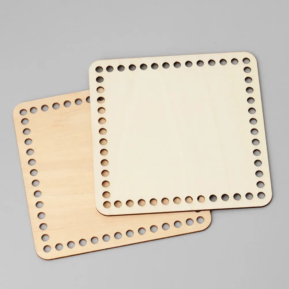 4 Pezzi Base in Legno per Cestino da Lavoro a Maglia, Fai da Te, per Borsa a Tracolla, Borsa a Secchiello, Decorazione Artigianale