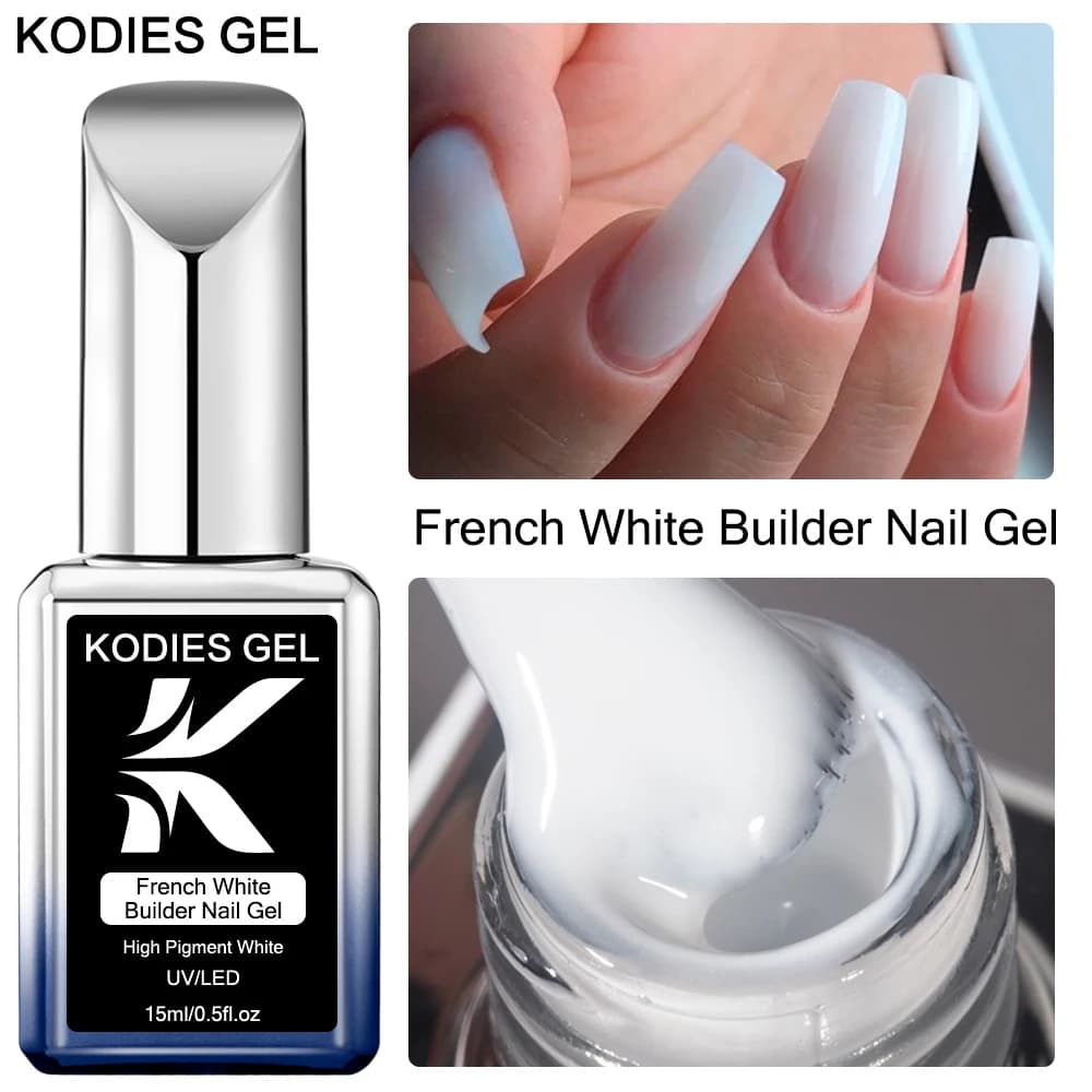 KODIES GEL French Manicure Gel Nail Polish Builder Gel per unghie in una bottiglia forte vernice Gel da costruzione per l'estensione Nail Art