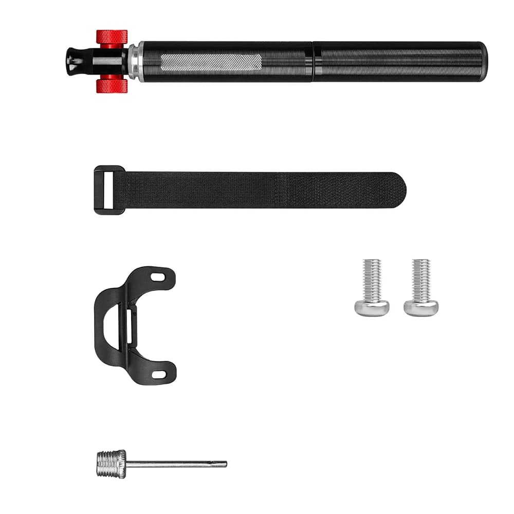 Portable 130psi Bike Pump Aluminum Alloy High Pressure Inflator With Dual Valve For Mountain Road Folding Bicycle Basketbal