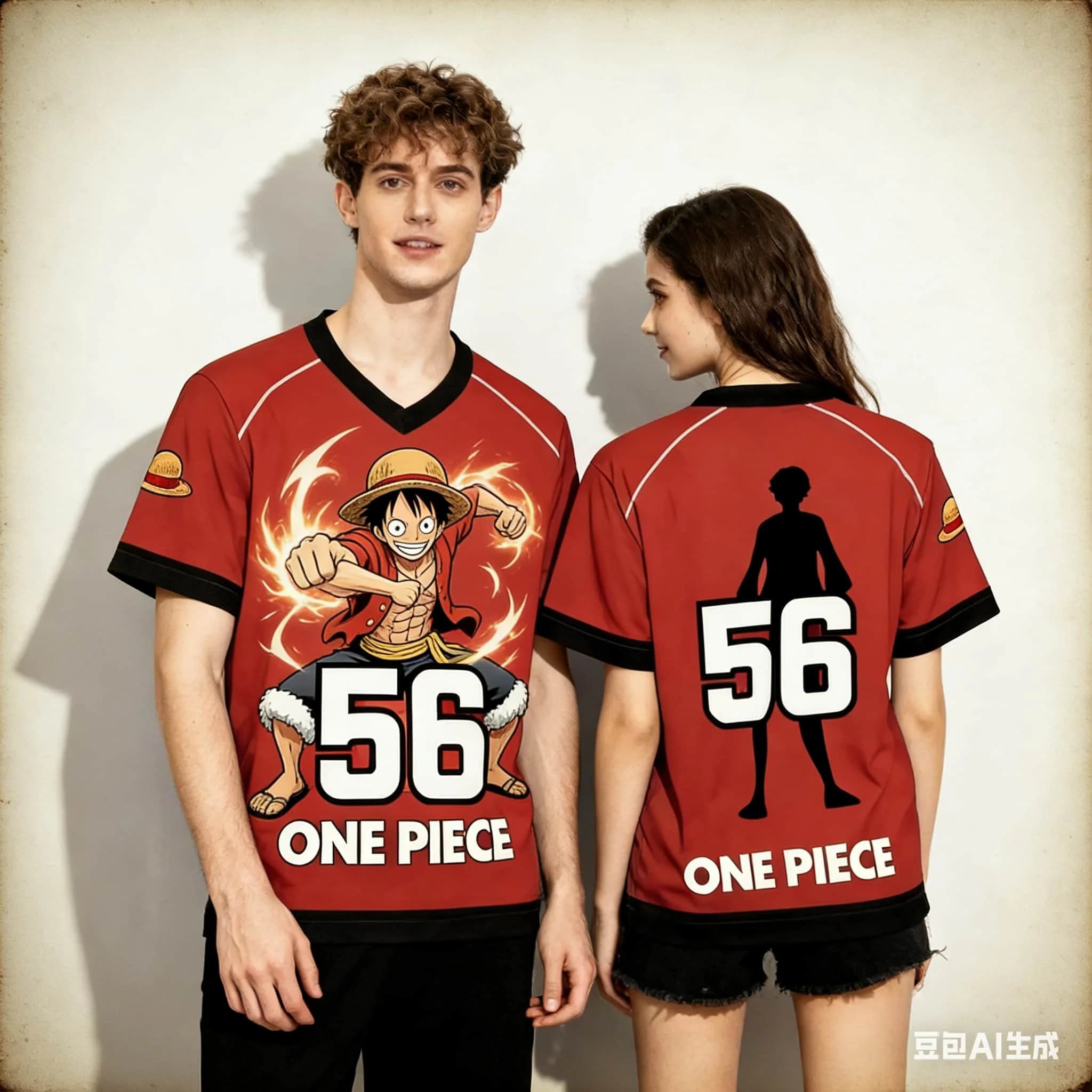 Maglia da Calcio One Piece Luffy Giapponese, T-shirt per Uomo e Bambino, Kit Speciale da Calcio, Maglietta ad Asciugatura Rapida per Adulti