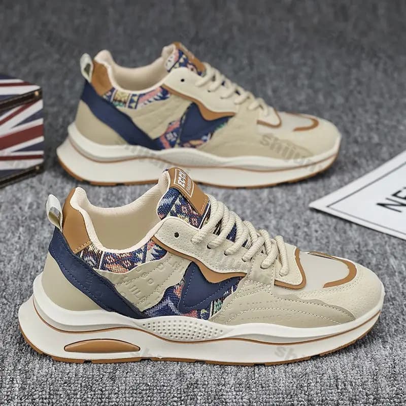 Scarpe sportive casual da uomo Primavera Nuova tendenza Scarpe sportive traspiranti Scarpe da corsa antiscivolo Scarpe da ginnastica da passeggio antiscivolo con suola morbida