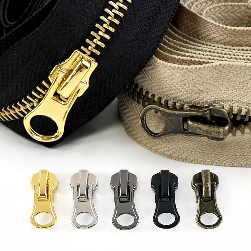 5-20 pezzi 3 # 5 # 8 # Cursori per cerniere in metallo Borsa per scarpe Estrattore per zip Testa Giacca Chiusura Zip Kit di riparazione Accessori per cucire fai da te