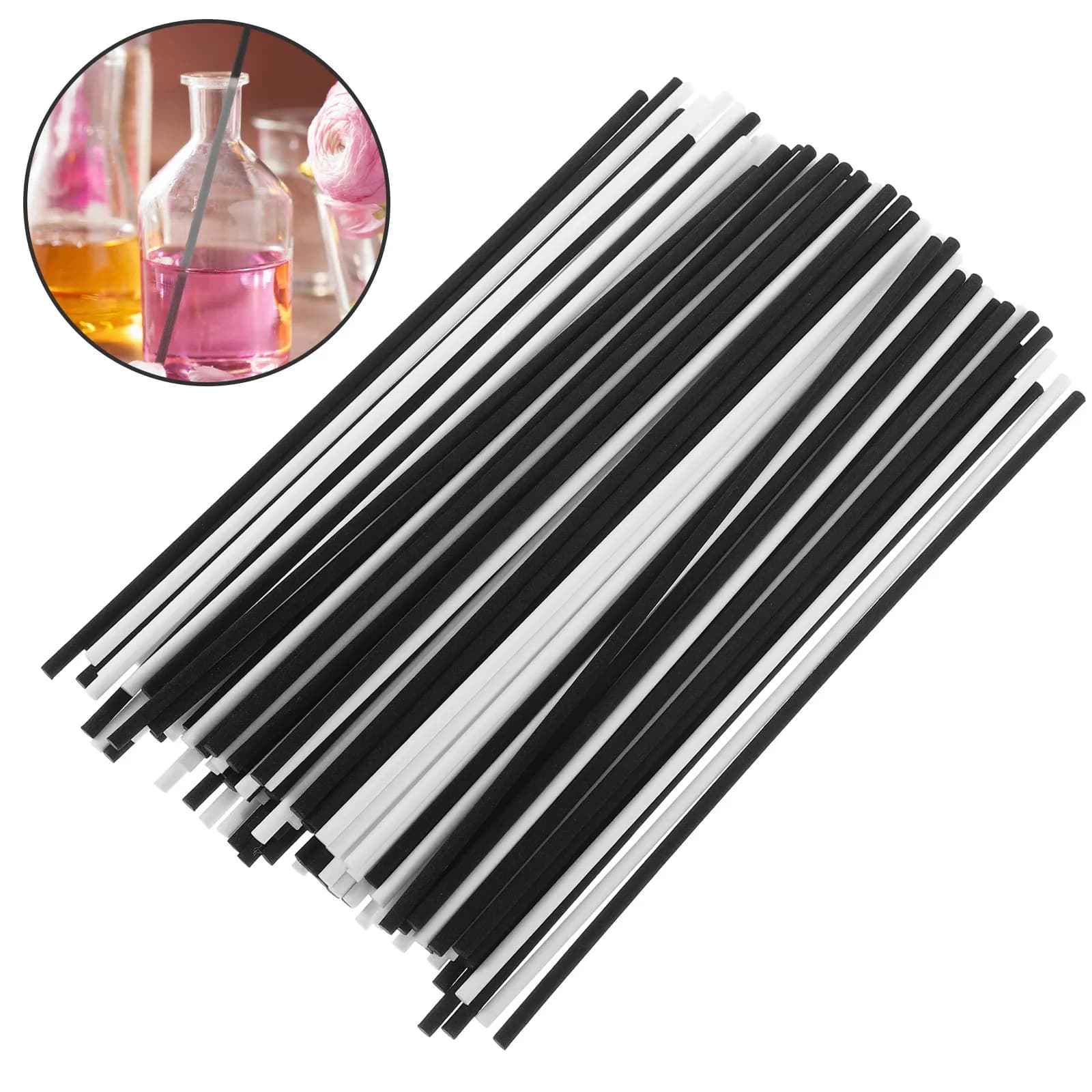 100 Bastoncini Diffusori di Aromi in Legno per Oli Essenziali, Decorativi per Casa, Ufficio, Spa, Bagno, Aromaterapia