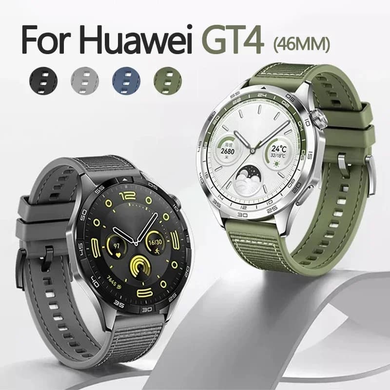 Cinturino in Nylon intrecciato per Huawei Watch GT4 46mm cinturino in Silicone bracciale sportivo 22mm per Huawei GT4 Smart Watch sostituisci gli accessori