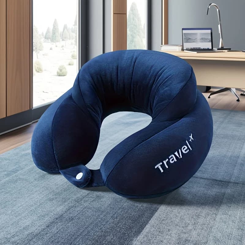 Cuscino da Viaggio a Forma di U, Cuscino per Supporto del Collo, Cuscino Cervicale, Cuscino a U per Aereo, Ausilio per il Sonno