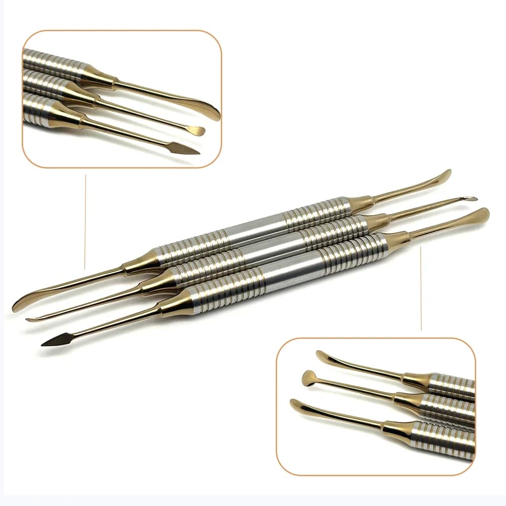 Set Separatore per ascensore periosteale per impianti dentali Strumento divisore peristeel per riflessione e retrattile del titanio