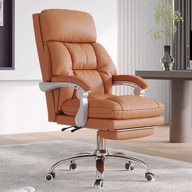Sedia da ufficio con braccioli confortevole e superiore Supporto per piedi ergonomici Sedia da gioco girevole moderna Carino Chaise De Bureaux Mobili per la casa