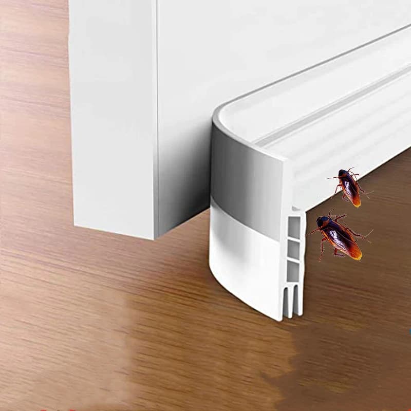 Guarnizione per Porta in Silicone da 100cm, Striscia Sigillante per Fondo Porta, Impermeabile, Antivento, Insonorizzante
