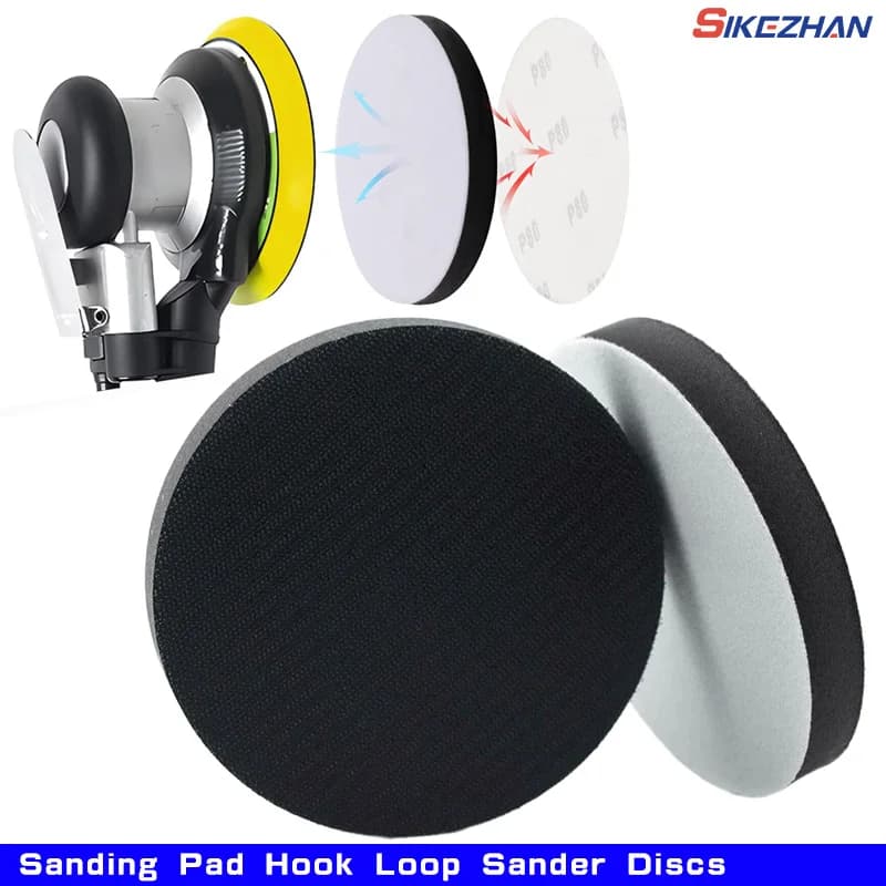 5 inch soft sponge interface Tampone 125 mm sanding knobs ring sanding discs with hook Surface polishing Brace Bracket Abrasive Tools