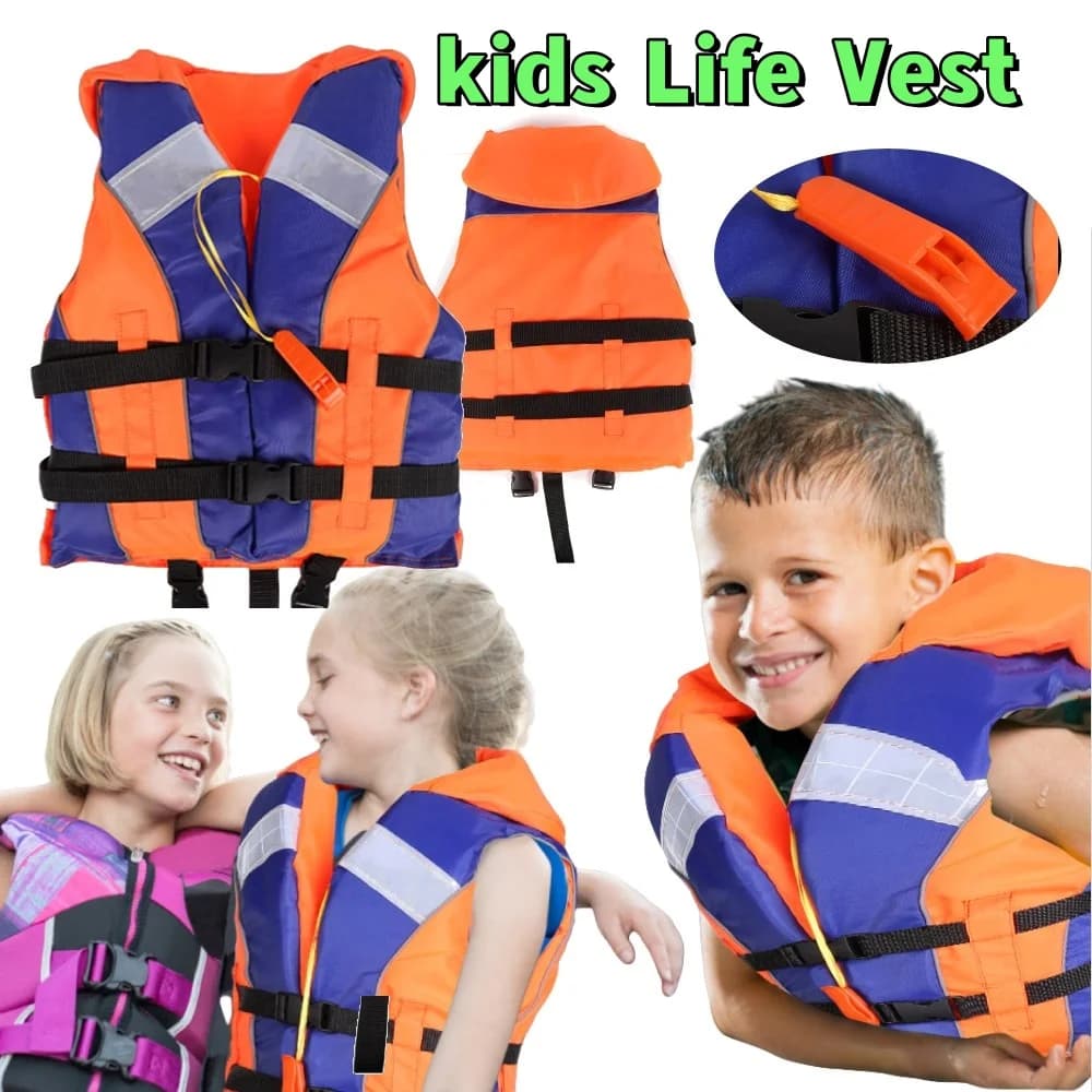 Giubbotto di salvataggio per bambini Giubbotto galleggiante Costume da bagno per bambini Assist Costumi da bagno Allenamento per il nuoto Galleggiabilità Giubbotto di salvataggio con fischietto