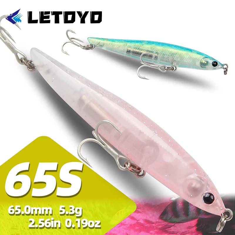 LETOYO Sinking Pencil Lures 65mm 5.3g Diving Wobblers for Pike Hard Bait Lure Bass Fishing Supplies New Artificial Baits