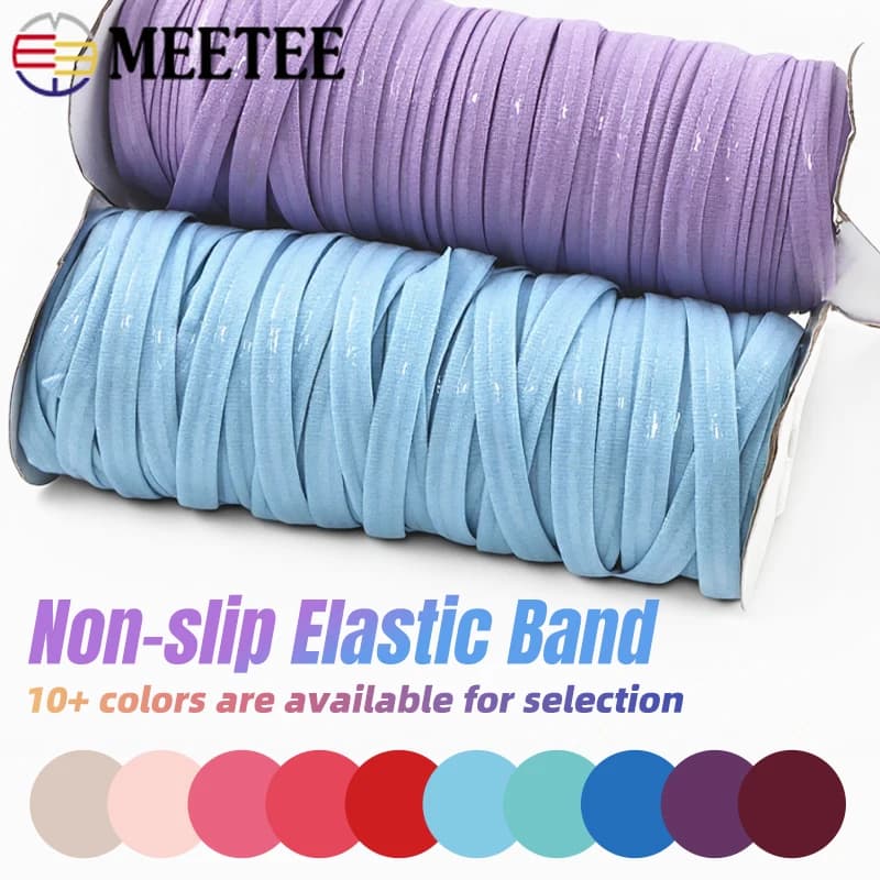 Nastro Elastico Antiscivolo in Silicone da 10mm, 5/10 Metri, per Reggiseni, Cinghie, Elastici, Nastri Decorativi, Accessori per Cucito