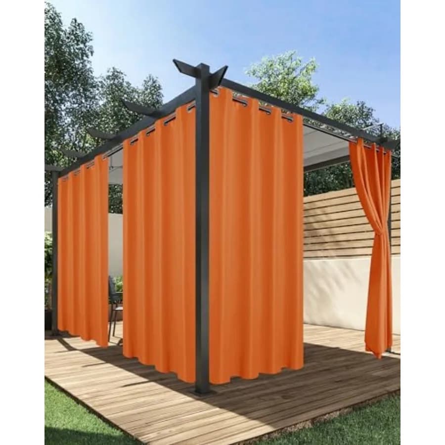 Tende da Esterno per Patio Impermeabili, 4 Pannelli - 54 x 95 Pollici - Tende con Occhielli per Protezione della Privacy e Filtraggio della Luce