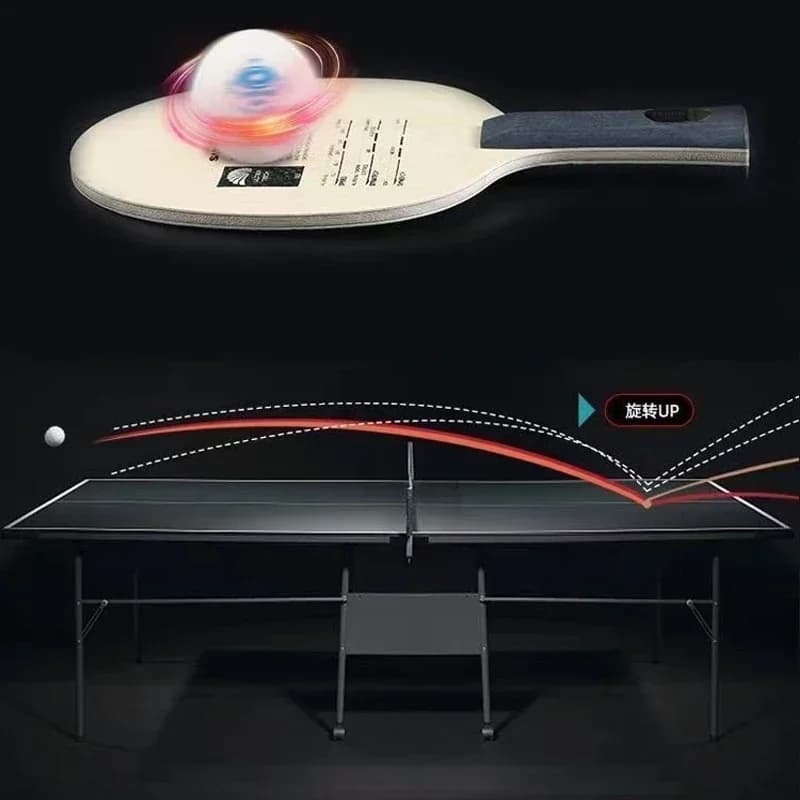 Original SANWEI T5000 Ping Pong Blade 7 Layers Hybrid T-5000 Ring Offensive Rotation Speed Ping Pong Bat Paddle